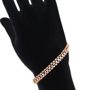 rose gold chain link bracelet