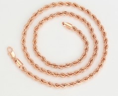 14k Rose Gold Rope Chain Necklace