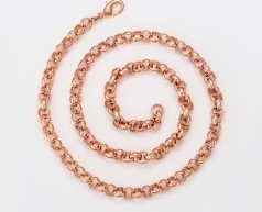 24k Rose Gold Cuban Chain Necklace